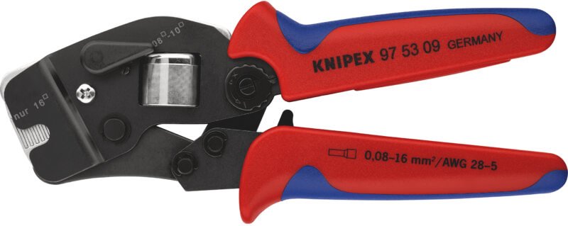 Knipex - 97 53 09 Selbsteinstellende Crimpzange f. Aderendhülsen brün. 190 mm