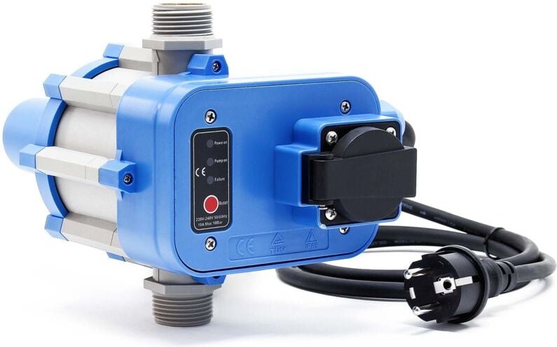 Druckschalter EPC-2 230V 1-phasig bis 10 bar, Druckwächter mit Trockenlaufschutz für Hauswasserwerke und Pumpen, zuverlä...