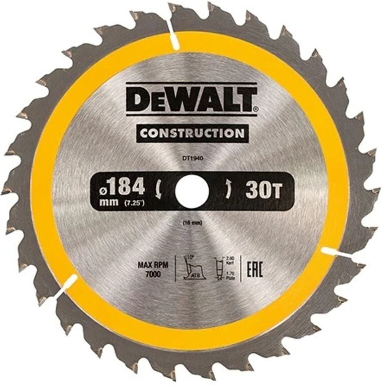 DT1940-QZ Blatt de Kreissägeblatt 18,4 cm 1 Stück(e) - Dewalt