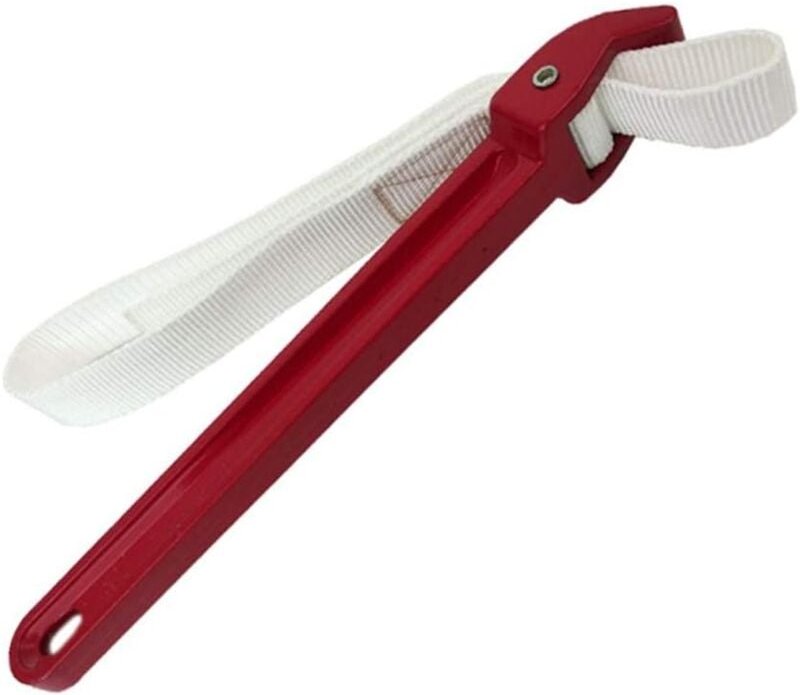 Lfilter-Bandschlüssel – rutschfester Ölfiltergriff – Aluminium-Bandschlüssel (rot)