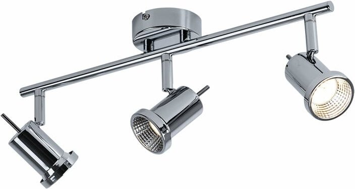 Deckenleuchte 3 Flammig led Deckenlampe Lichtschiene Deckenstrahler mit beweglichen Spots, Strahler schwenkbar, 3x led 5...