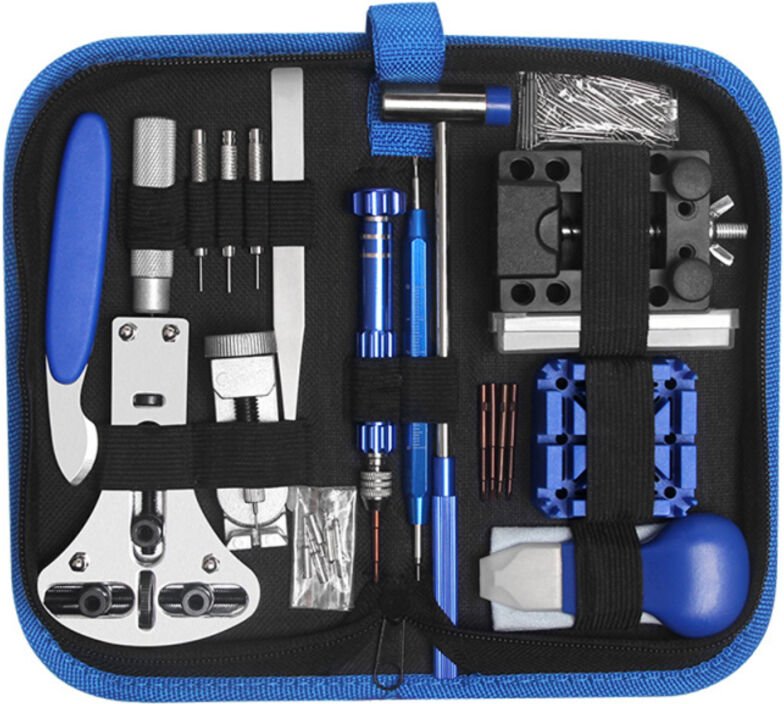 Kit professionale per la riparazione di orologi, composto da 185 pezzi, che include: strumento di manutenzione, apri cas...