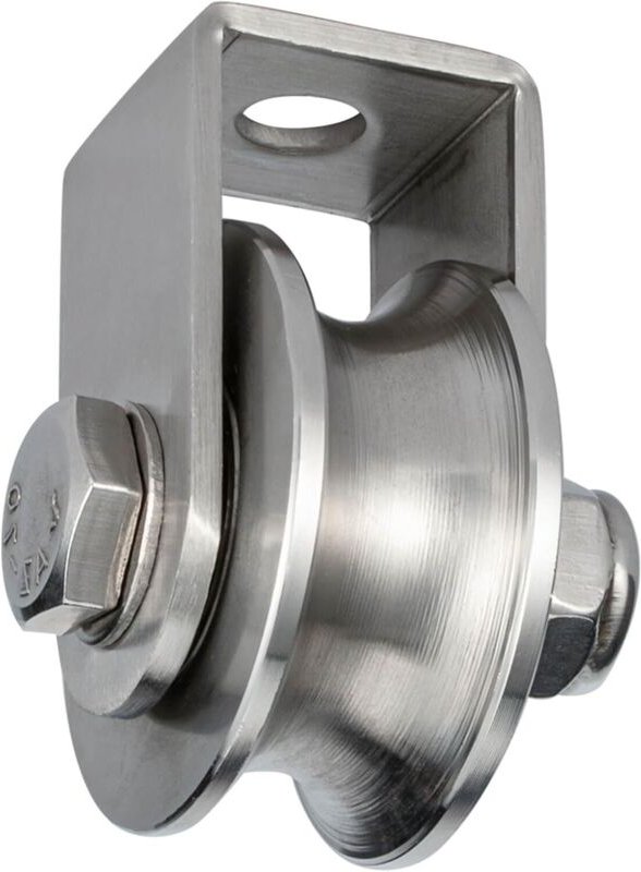 Poulie renvoi 2 roulements – fitness – câble 12 mm – charge 500 kg – inox