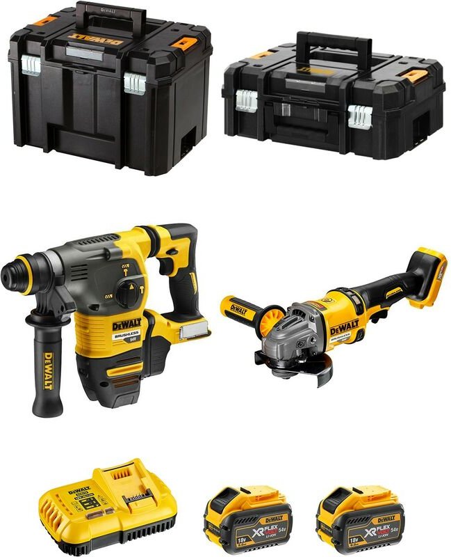 DeWALT Kit FVK271X2-QW 54V/18V (DCH333 + DCG418 + 2 x 9,0 Ah + DCB118 + TSTAK II + TSTAK VI)