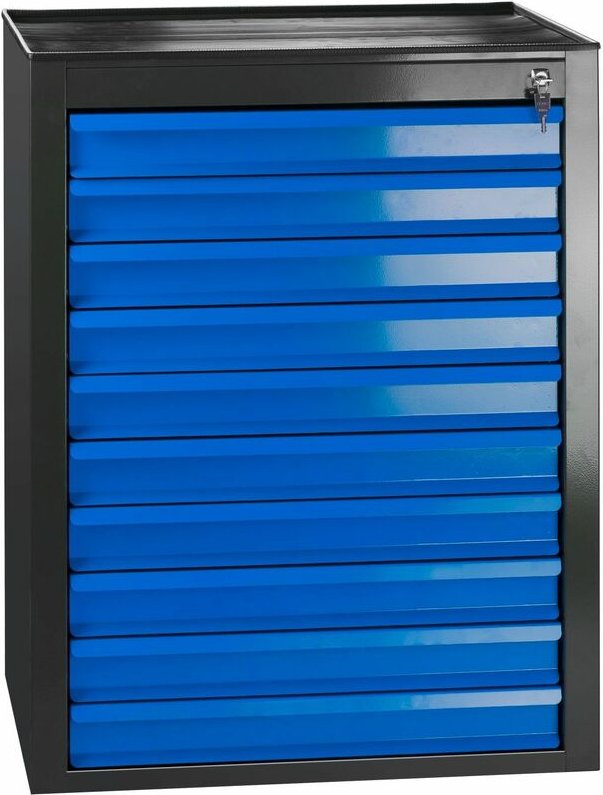 Thumbnail - Schubladenschrank mammut maxi Korpus ral 7016 Front ral 5012 - ADB