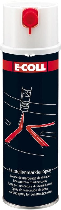 E-coll - Baustellenmarkier-Spray 500ml Spraydose weißaluminium