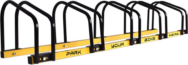 Modularer Fahrradst�nder 5 in 1 aus rostfreiem Stahl mit Bodenbefestigungsmechanismus, ideal zum Abstellen von bis zu 5 ...