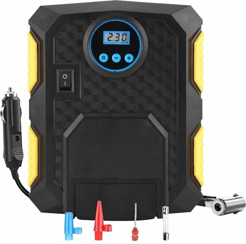 Tragbarer Luftkompressor 12V 150PSI Autoreifenfüller Elektrischer Reifenfüller mit wiederaufladbarem Zigarettenanzünder,...
