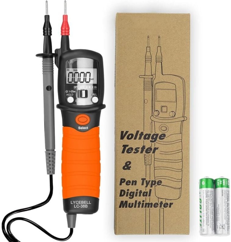 Digitaler Multimeter-Stift, Spannungsprüfer, AC/DC-Spannungsdurchgangs-Diodenwiderstandsprüfer 2000 Zählwerte, Durchgang...