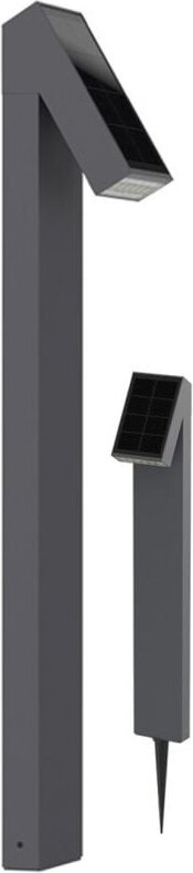 500lm IP65 Solar-LED-Gartenleuchte mit Mast und Dämmerungssensor - 3000K