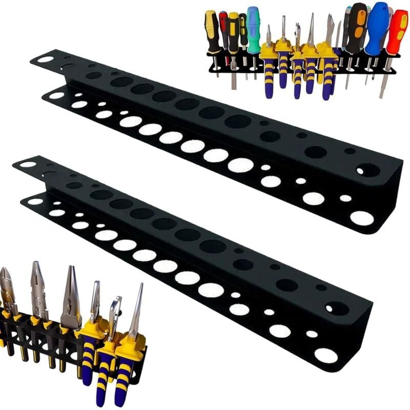 Schraubendreher-Organizer, 2-teilig, Schraubendreher-Halter, Schraubendreher-Wandhalterung, Schraubendreher-Wandregal, W...