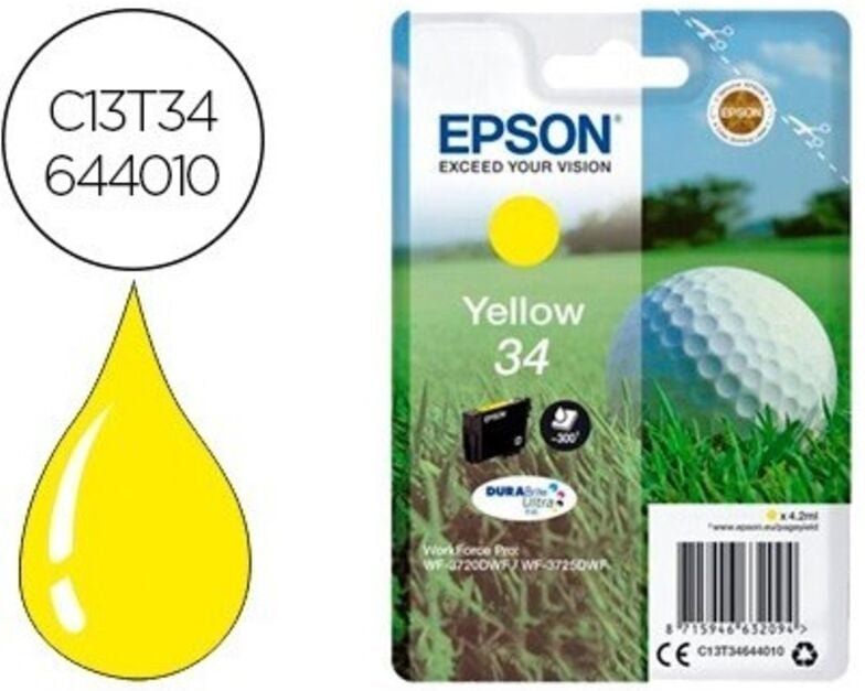 Epson C13T34644010 Druckerpatrone 34 gelb (C13T34644010)