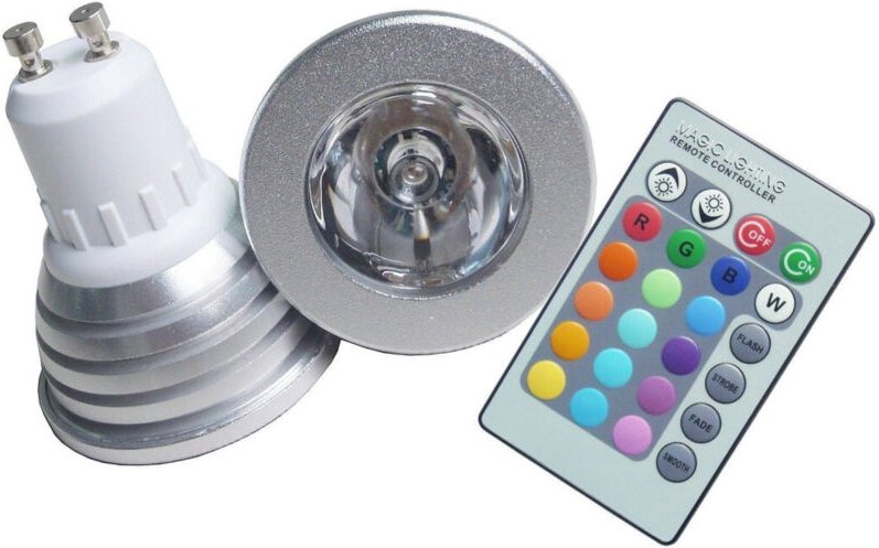 Trade Shop Traesio - Trade Shop - led-spotlight rgb programmierbar multicolor E27 GU10 E14 MR16 mit fernbedienung -