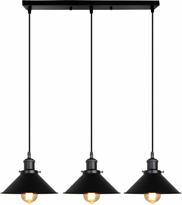 3 Flammig Pendellampe Industrielle Stil Hängeleuchte Metall Kronleuchter für Esszimmer Küche Schlafzimmer