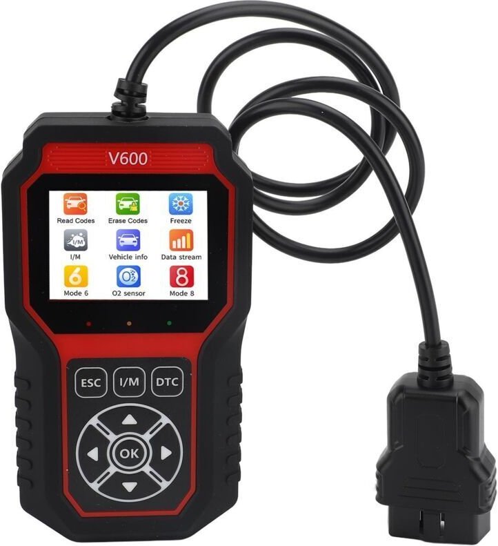 V600 OBD-Autoscanner, 2,8-Zoll-TFT-Farbbildschirm, Sofortnachrichtenfunktion per Knopfdruck, integrierter Speicherkarten...