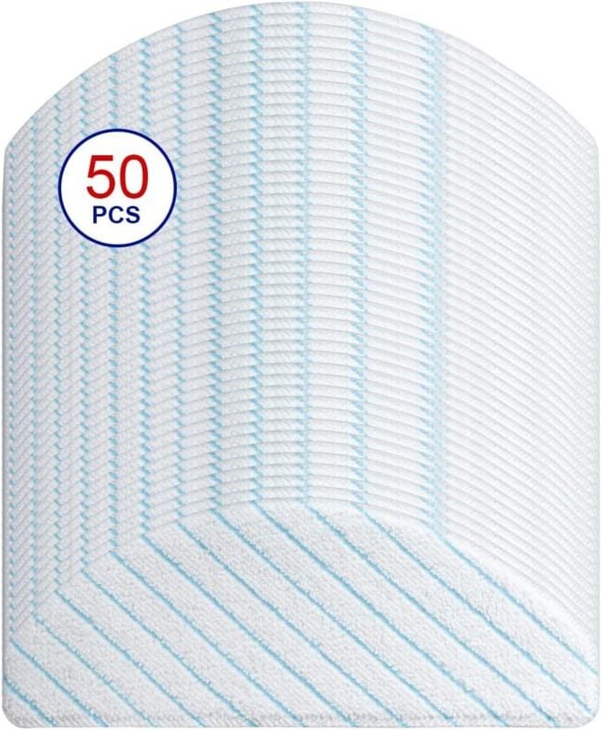 50er-Pack Ersatz-Reinigungstücher für Ecovacs Deebot Ozmo T8 AIVI T8 Plus T8 Max T9 T9 AIVI T9 Plus N8 N8 Plus N8 Pro N8...