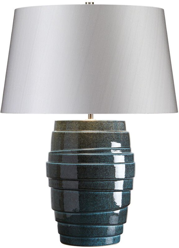 Neptune - 1 Leuchttischlampe Blue Glaze, E27 - Elstead