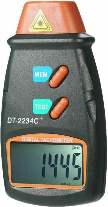 Drehzahlmesser, tragbarer digitaler Foto-Drehzahlmesser, berührungsloser Laser-Drehzahlmesser, Bereich 25 U/min bis 9999...