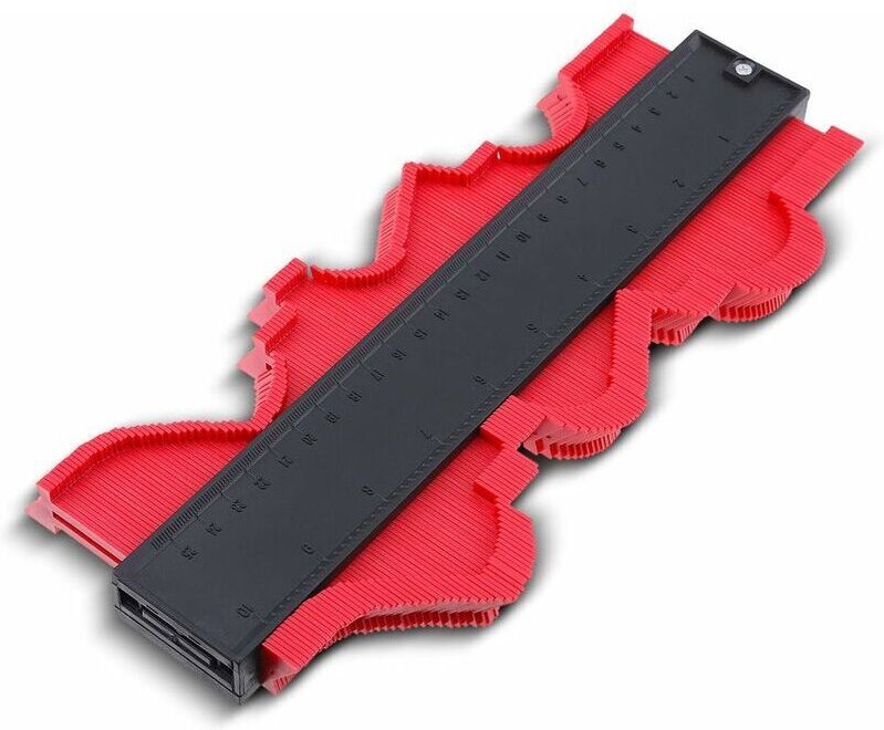 Unregelmäßige Profillehre, Radiantprofillehre (25 cm rot) geeignet für den Werkzeugraum