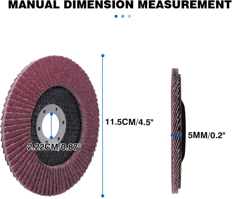 Dayplus - 2024 Winkelschleifer Flap Discs Schleifscheibe 10x 115mm 80 Grit für Metall/Holz