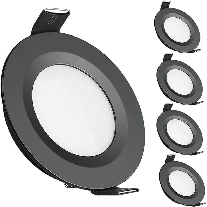 Thumbnail - Beijiyi - 4 x LED-Einbaustrahler, 12 v, Loch 58–65 mm, 3 w, 6400 k, Deckeneinbauleuchte für Wohnmobil, Boot, Wohnwagen, ...