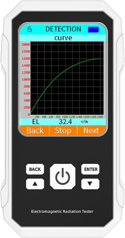Vtizikl Détecteur de rayonnement de champ électromagnétique à numérique Détecteur de champ LCD portable pour la maison, ...
