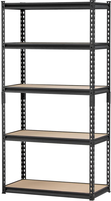 Lagerregale, 2000 lbs Tragkraft, 5-stufiges Garagenregal, 16' t x 32' b x 62,8' h, verstellbare Metallregale für Garage,...