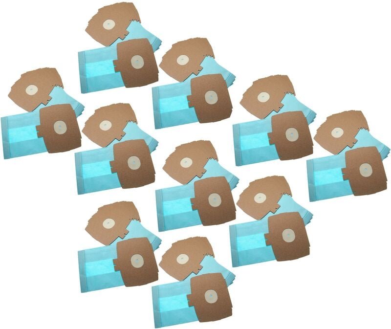 50x Staubsaugerbeutel Ersatz für Europlus v 2504 / V2504 für Staubsauger - Papier, 26.1cm x 15.05cm, hellblau - Vhbw