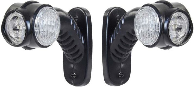 2x 4 led Seitenleuchte 12V runde Positionsleuchte für Anhänger Begrenzungsleuchte für lkw - Wiltec