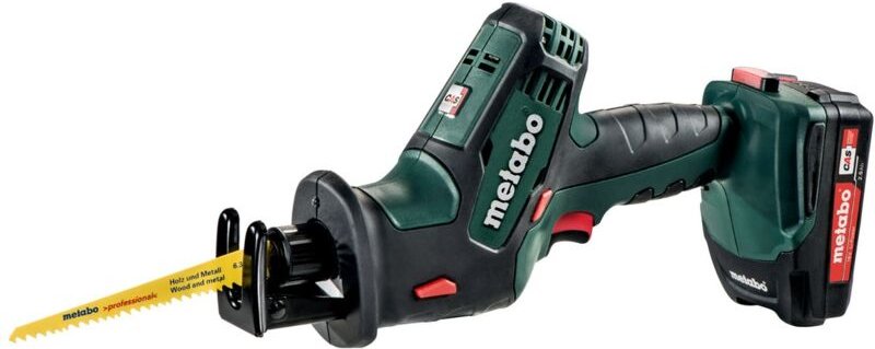 Metabo - Akku-Säbelsäge sse 18 ltx Compact, incl. 2x Akku Li-Power 2 Ah, Ladegerät, Zubehör x