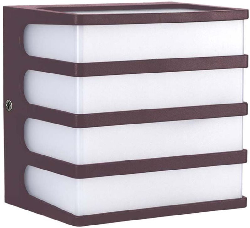 8W Moderne led Laterne Wandleuchte Braun Warmweiß IP65 - V-tac