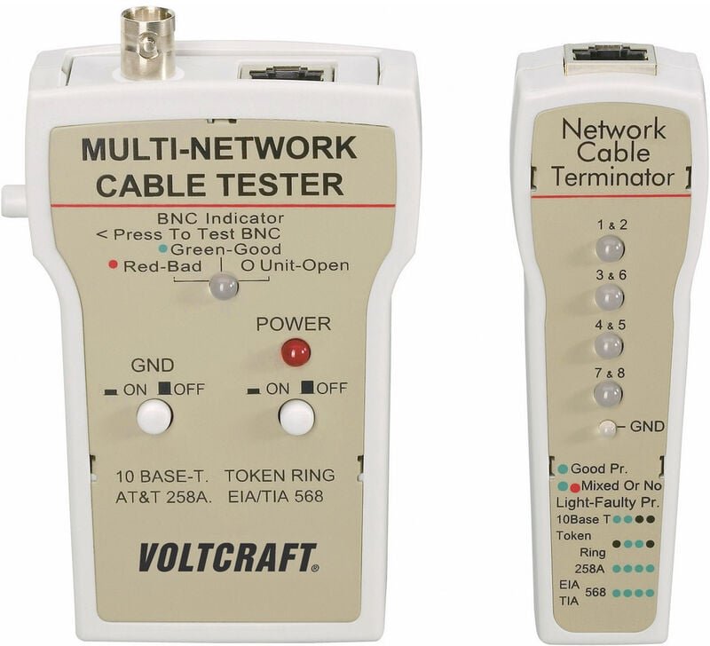 Voltcraft - Kabeltester CT-1 CT-1 Geeignet für RJ-45, bnc