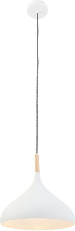 Mexlite - hängeleuchte - Bjorr - weiß - holz metall - Ø 33cm -