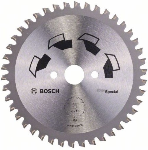Kreissägeblatt special d 150 mm Durchmesser 20 mm z 42 Bosch 2609256886