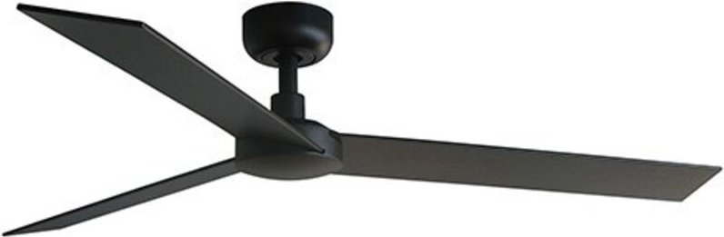 Rudder l Lüfter ohne Licht schwarz/Walnuss