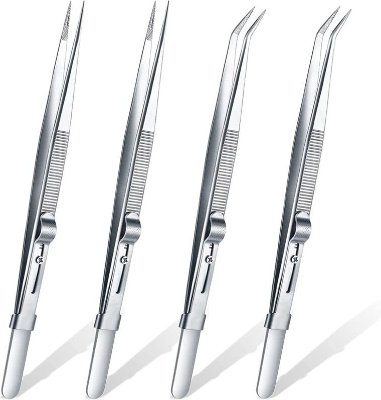 4 StüCke PräZisions LöTpinzette esd Antistatische Industrielle Elektronische Pinzette Werkzeug Satz für Schmuck Herstell...