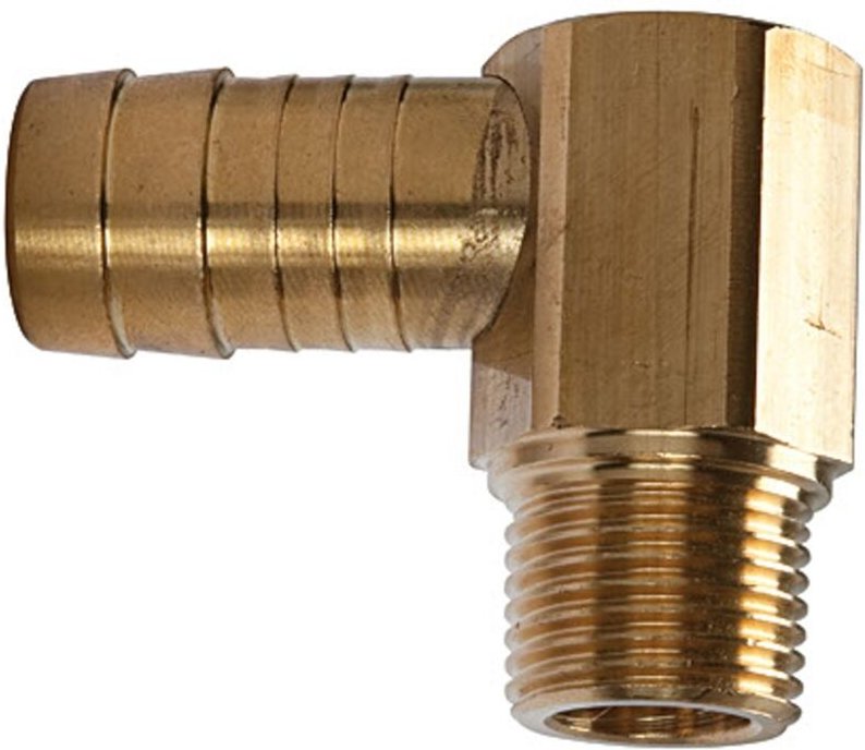 Winkel-Gewindetülle 90°, M10x1 ag keg., Schlauchanschluss 9 mm - Riegler