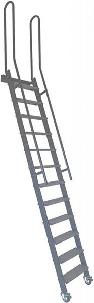 Matisère - Stahl-Raumspartreppe Holzstufen- Geschosshöhe 2,50m - SSPXL-263-G-RV