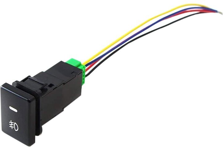 Tlily - 4 Poliger 12 v Druck Schalter mit led Hintergrund Anzeige Lampen für Scheinwerfer drl Licht Leiste (33 x 22 Mm)