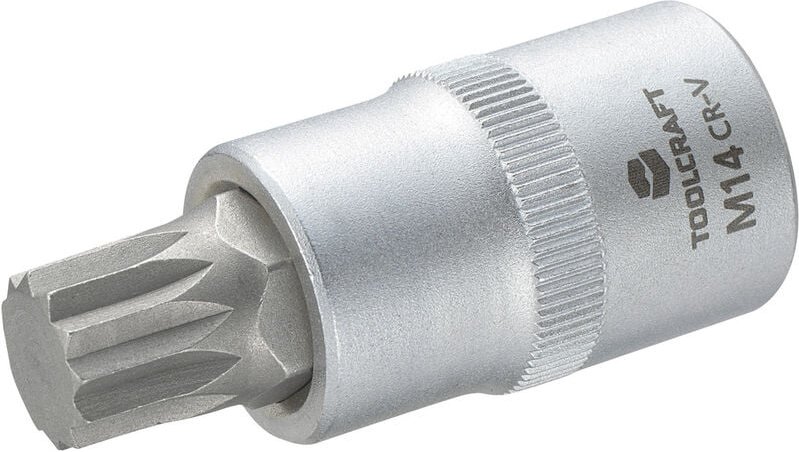 Toolcraft - 816171 Innen-Vielzahn (xzn) Steckschlüssel-Bit-Einsatz 14 mm 1/2' (12.5 mm)