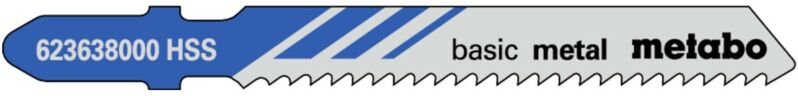 5 Stichsägeblätter 'basic metal' 51/ 2,0 mm, hss 25 Stk - Metabo