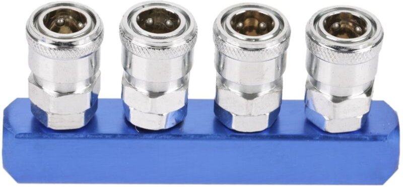 Pneumatik-Schnellkupplung (12 mm, Innengewinde) für Luftschläuche, PT1/4 (4-Wege)-Gewinde