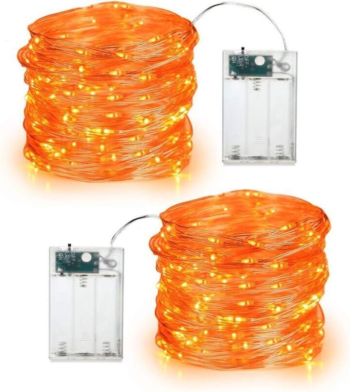 Herbstgirlande (2er-Pack), 3 m lange, batteriebetriebene Mini-Lichterkette mit 30 LEDs für den Innen- und Außenbereich, ...