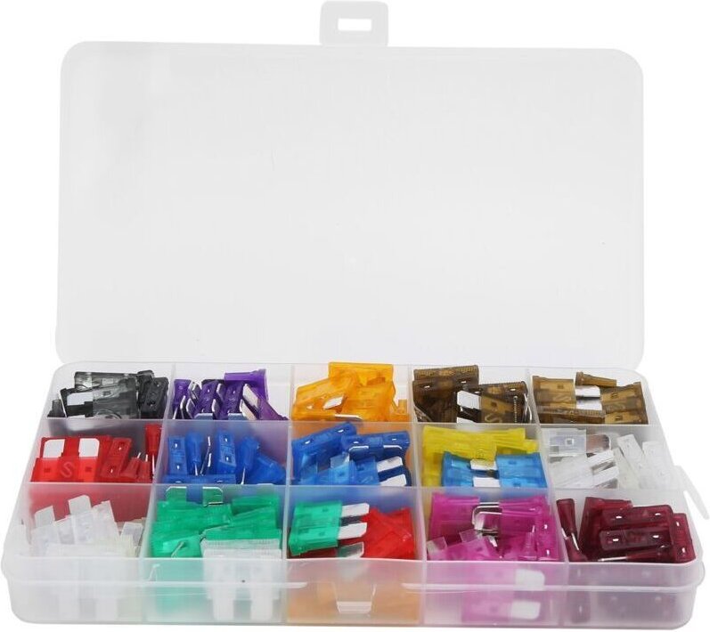 150-teiliger Flachsicherungssatz für Autos, 2A/3A/5A/7,5A/10A/15A/20A/25A/30A/35A/40A, DUBUNS