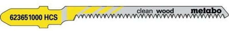 Metabo - Stichsägeblätter clean wood Nutz-L.57mm ZAhnteilung1,4mm hcs spitzverzahnt f.Weichholz/Sperrholz/Kunststoffe