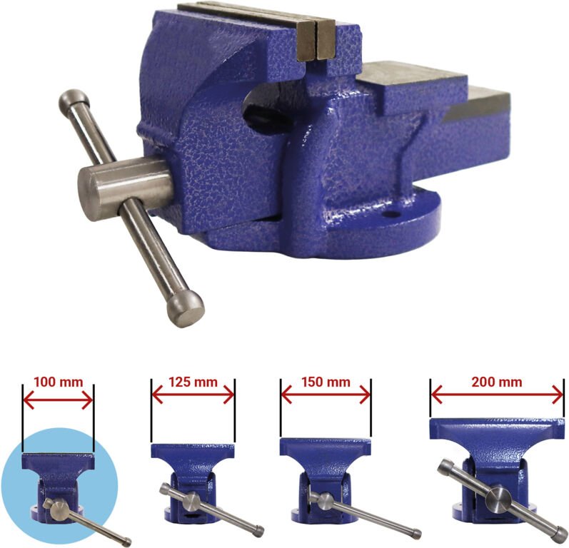 Bituxx Schraubstock Handschraubstock Werkbank Werkstatt 100 mm mit Amboss