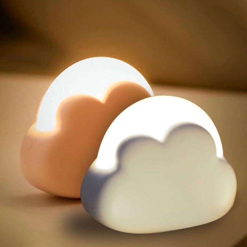 Dimmbare Wolken-Nachtlampe – 2er-Set, USB-aufladbar, Dekoration für Baby-/Mädchen-/Frauenzimmer