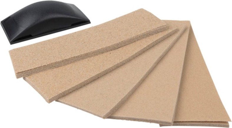 Handschleifer-Set 7 x 21 cm Maß 70 x1 30 mm, k 40,60,80,100,120 Schleifpapier & Schleifhilfen - Wolfcraft