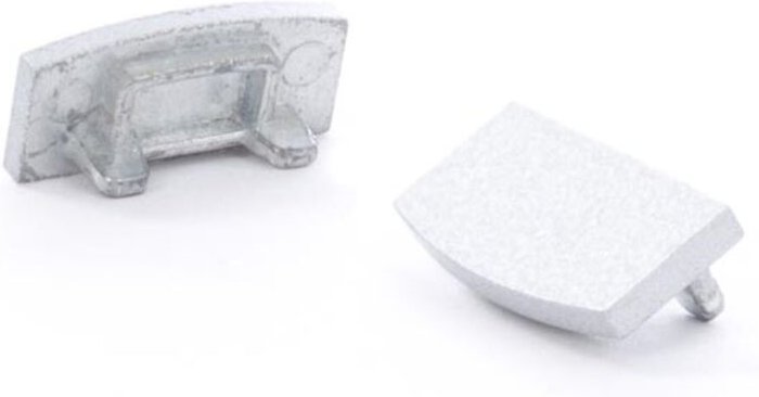 Alu-endkappe für led-profil 'SL7' - ohne kabelloch - silber