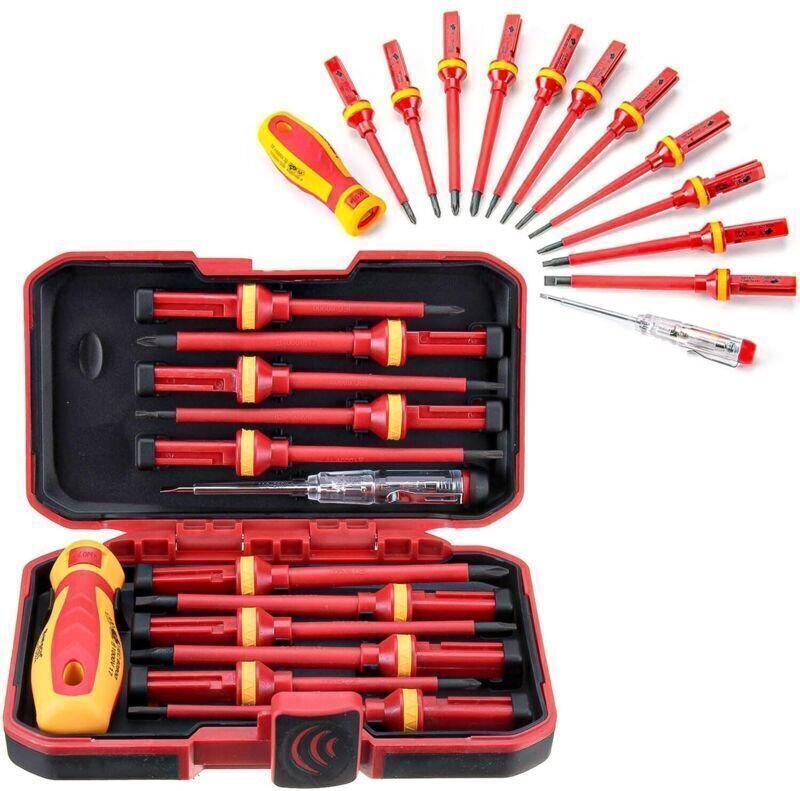 Magnetischer Schraubendreher-Satz für Elektriker, 13-teiliges isoliertes Schraubendreher-Set, 1000-V-Magnet-Schraubendre...